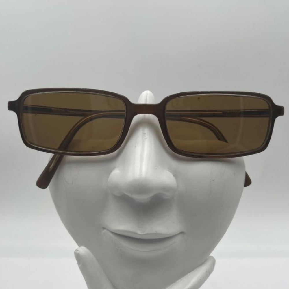 Vintage Versus Brown Rectangular Horn Rimmed Sunglasses Frames 8003